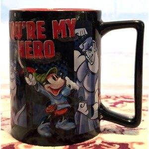 Disney Theme Park Authentic Mickey Mouse You're My Hero 3D Coffee Mug Cup